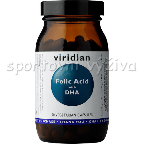 Viridian Folic Acid with DHA 90 kapslí