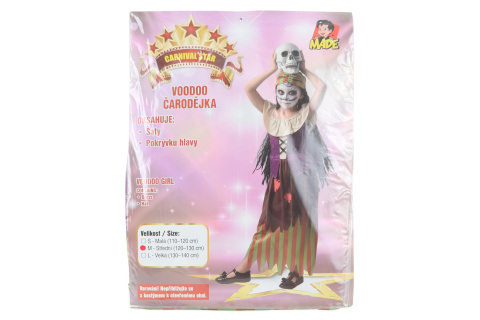 Šaty na karneval - voodoo čarodějka 120-130 cm
