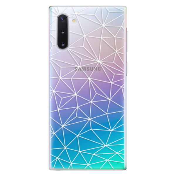 Plastové pouzdro iSaprio - Abstract Triangles 03 - white - Samsung Galaxy Note 10