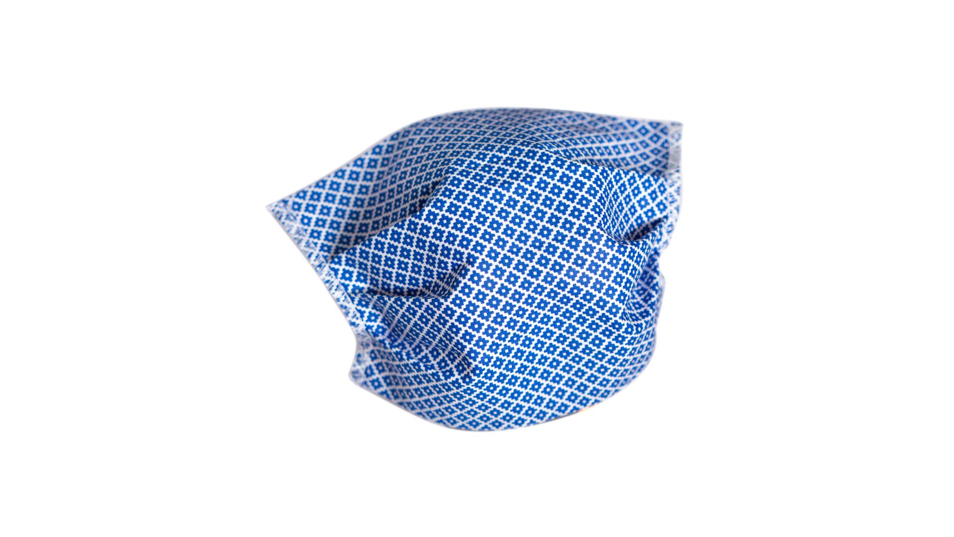 4CARS Dvouvrstvé ochranné bavlněné rouško modré s gumičkou 1ks - menší