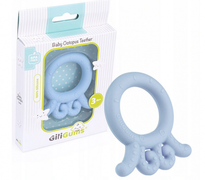 giligums-detske-silikonove-kousatko-baby-octopus-teether-3m-sv-modra-1-ks
