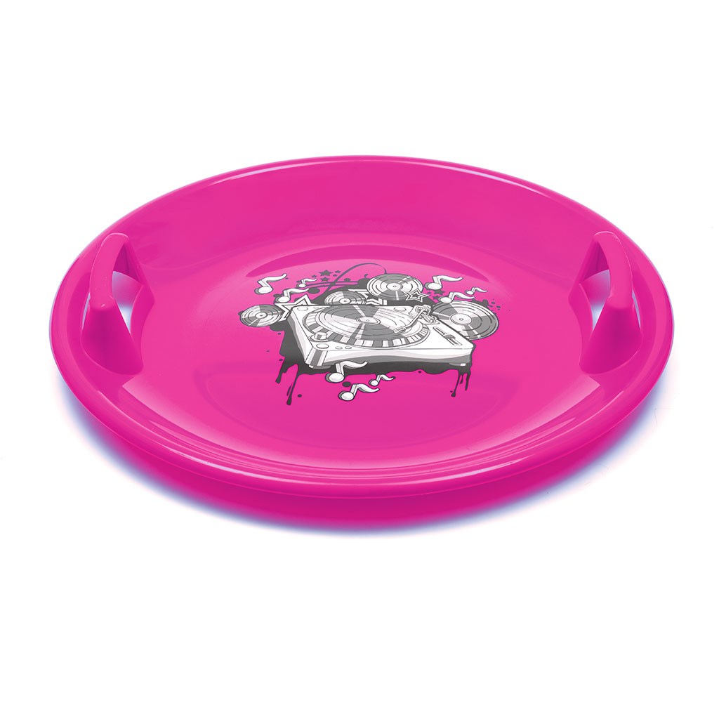 Sáňkovací talíř - Baby Mix 60 cm MUSIC - růžová