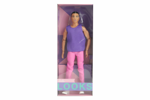 Barbie Looks ken ve fialovém tričku HJW84