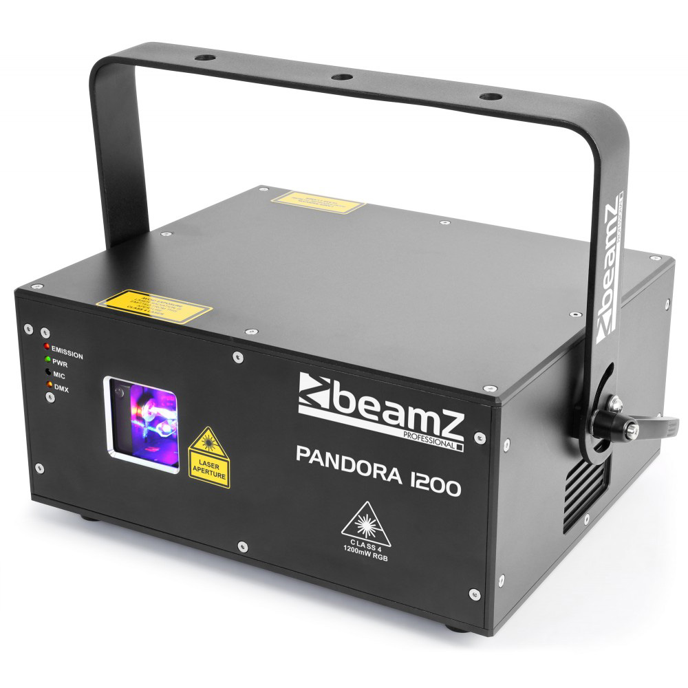 BeamZ Laser Pandora 1200 TTL, 1200 mW RGB, DMX, ILDA