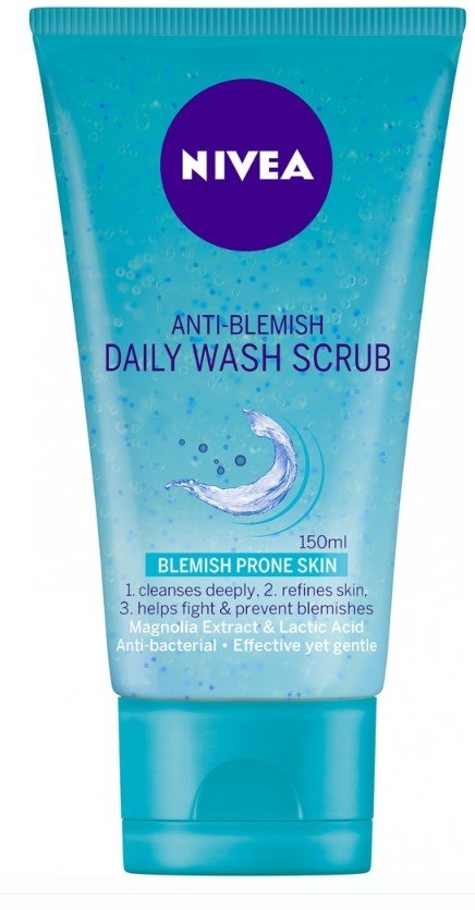 Nivea Anti-Blemish Daily Wash Scrub Hloubkově čistící gel, 150 ml
