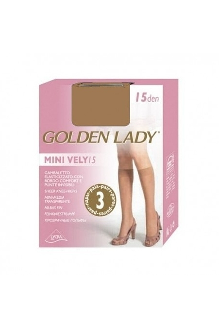 Podkolenky Golden Lady Mini Vely 15 den A'3 - Nero/univerzální