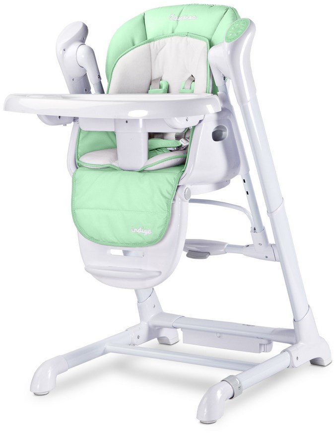 Dětská jídelní židlička 2v1 Caretero Indigo - mint - zelená