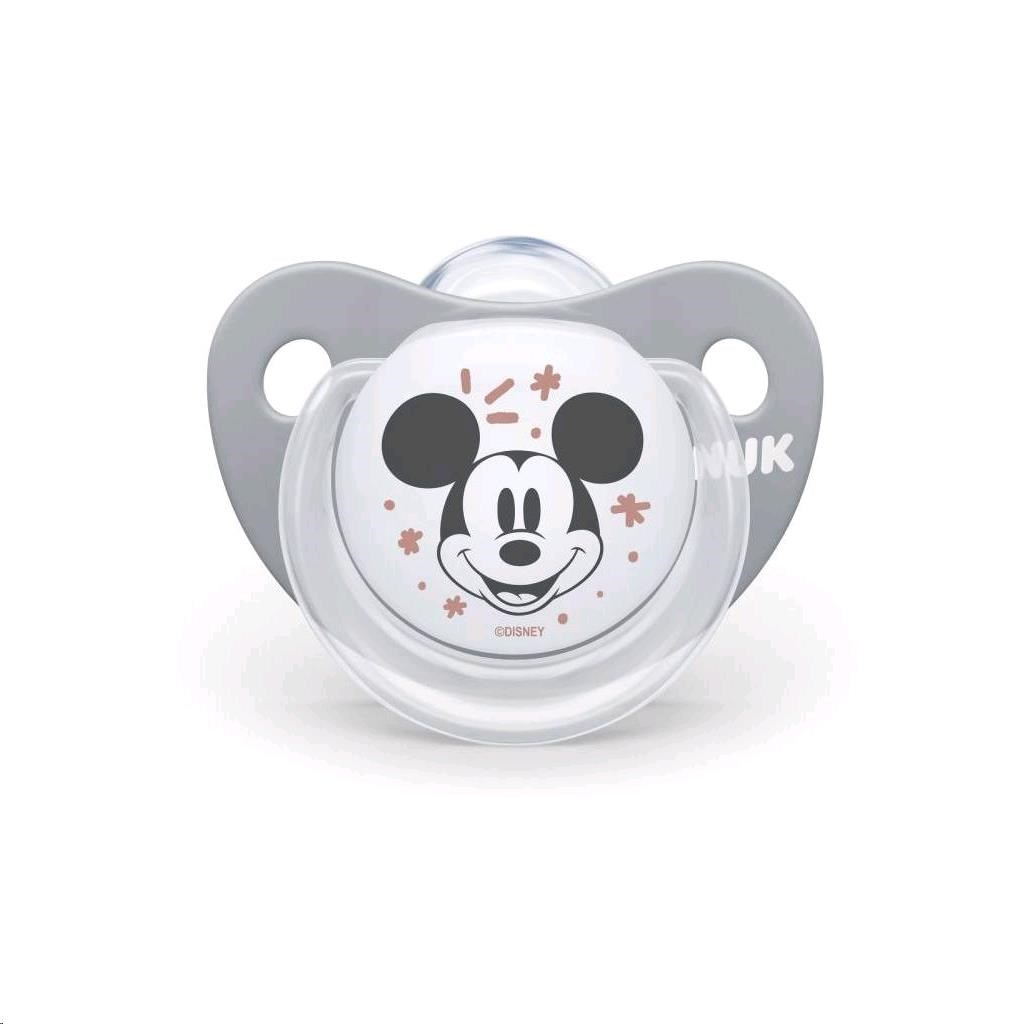 Šidítko Trendline NUK Disney Mickey Minnie 0-6m - šedé Box - šedá/0-6 m