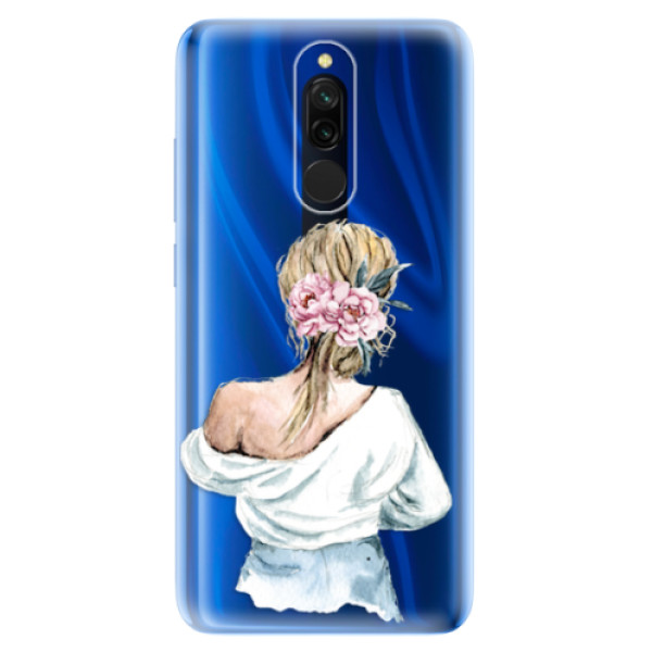 Odolné silikonové pouzdro iSaprio - Girl with flowers - Xiaomi Redmi 8