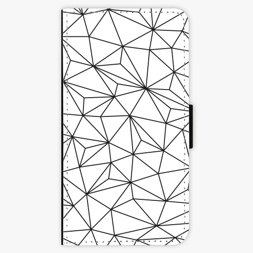 Flipové pouzdro iSaprio - Abstract Triangles 03 - black - Samsung Galaxy J7 2017
