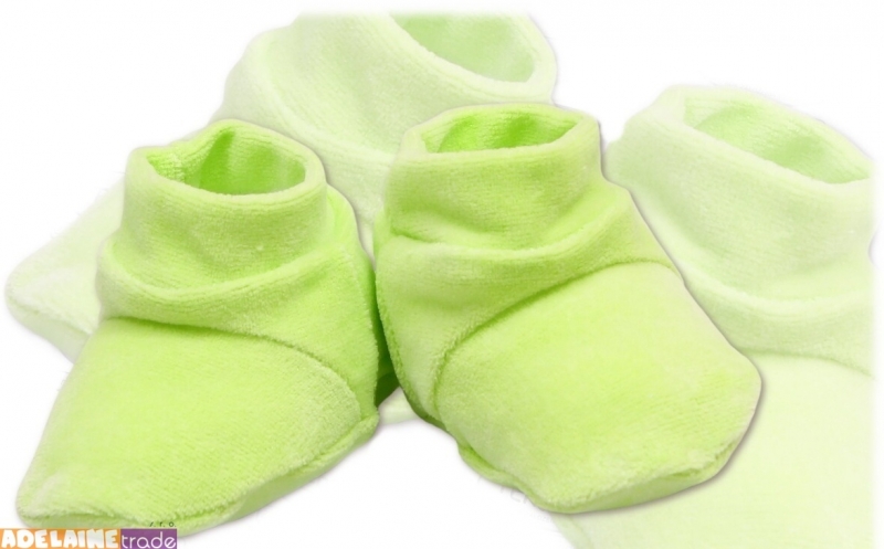 TERJAN Botičky/ponožtičky VELUR - zelené