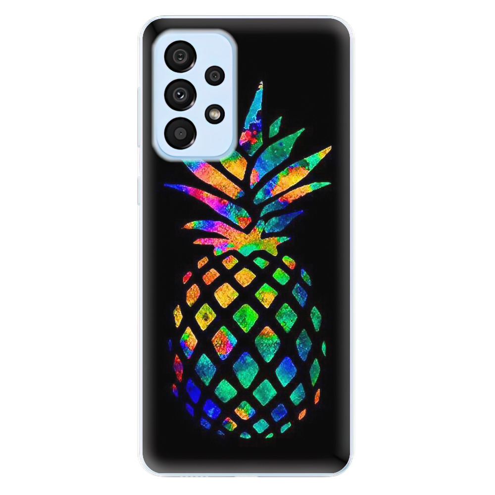 Odolné silikonové pouzdro iSaprio - Rainbow Pineapple - Samsung Galaxy A33 5G