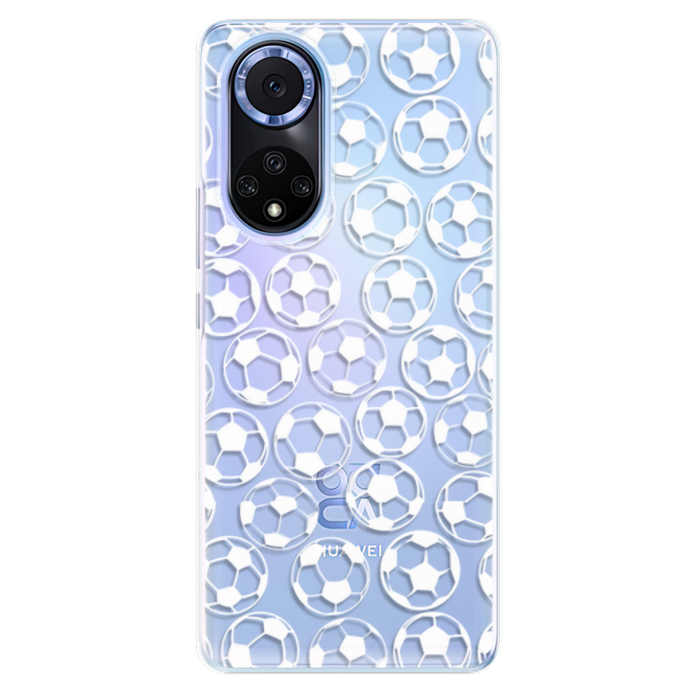 Odolné silikonové pouzdro iSaprio - Football pattern - white - Huawei Nova 9