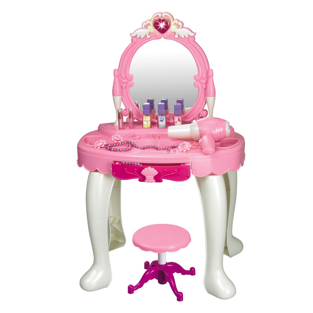 Dětská dílna Baby Mix Power Tool žlutá - dle obrázku - Dětský toaletní stolek se židličkou Baby Mix Sandra - růžová