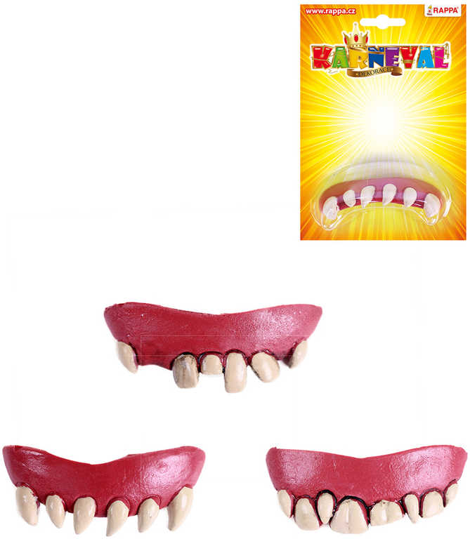 KARNEVAL Zuby upír gumové 3 druhy *KARNEVALOVÝ DOPLNĚK*