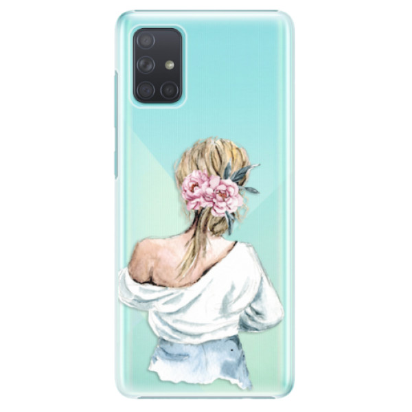 Plastové pouzdro iSaprio - Girl with flowers - Samsung Galaxy A71