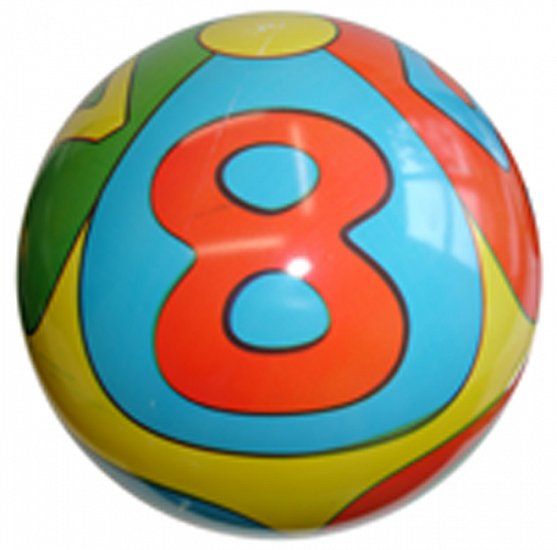 Potištěný míč s abecedou - 230 mm