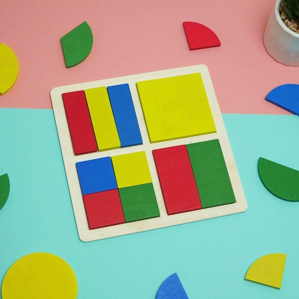 4Leaders Hračky - Dětské geometrické puzzle - čtverce