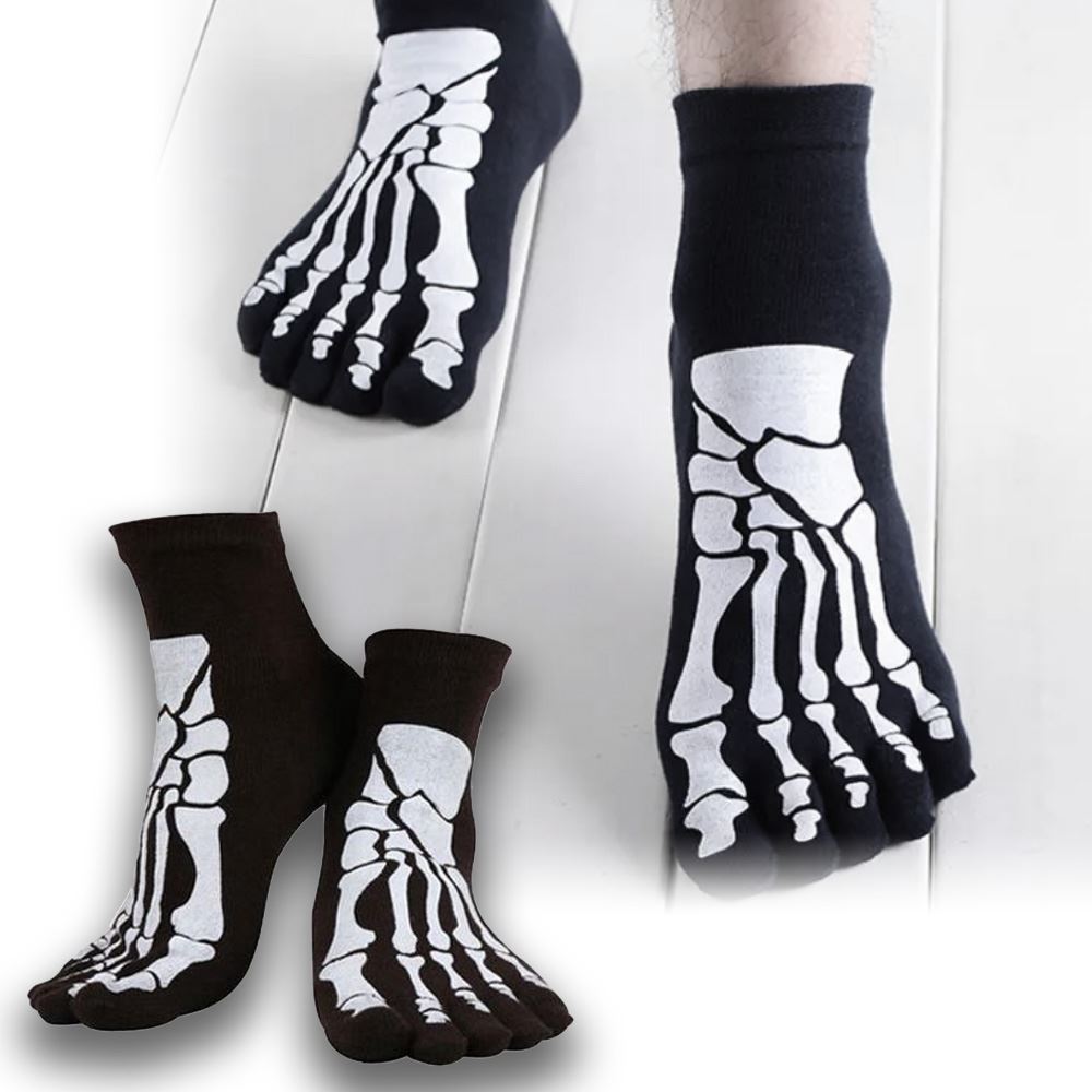 4Leaders Krása a móda - Prstové ponožky - kostlivec