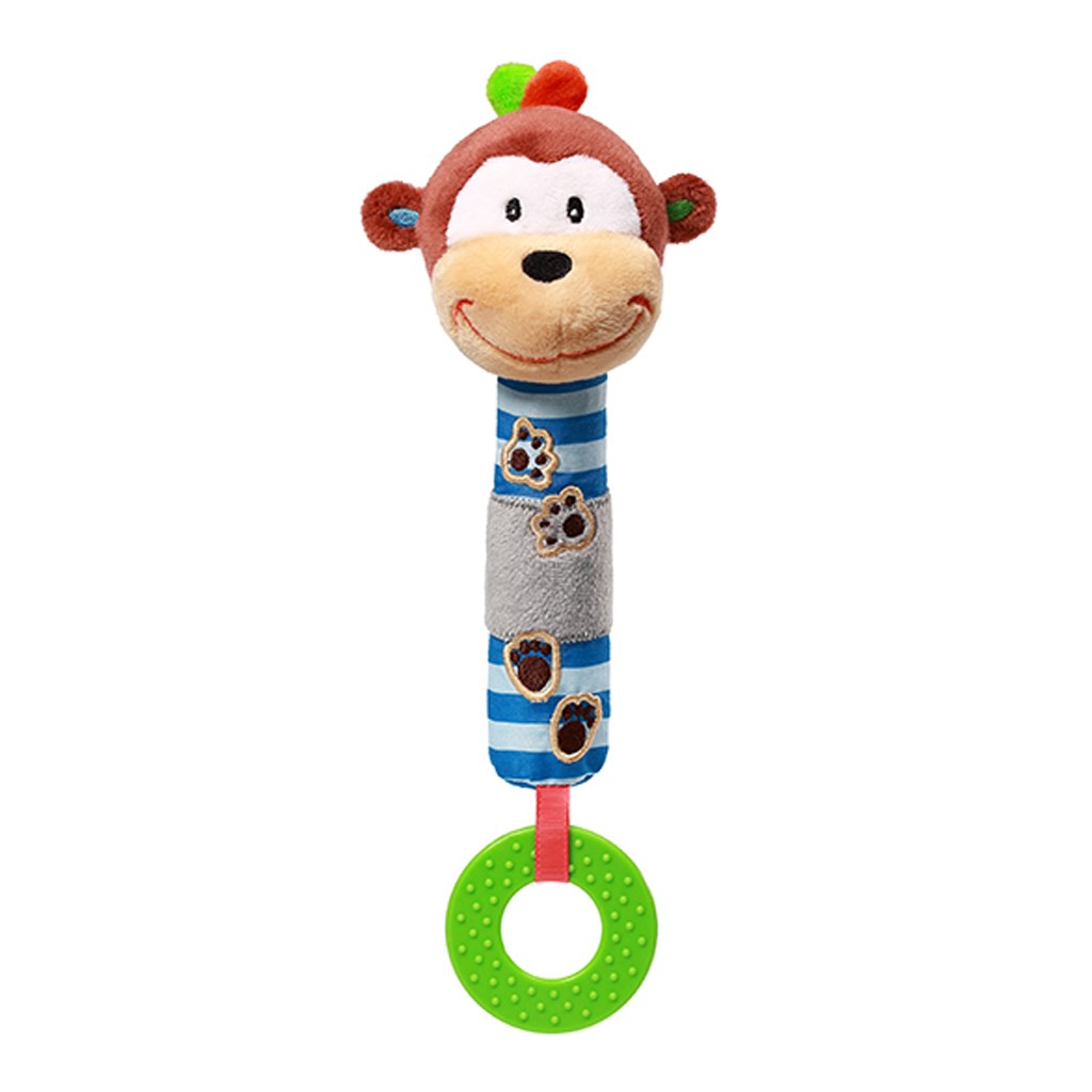 Plyšová pískací hračka s kousátkem Baby Ono opička George - dle obrázku