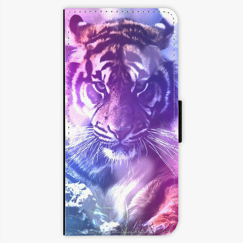 Flipové pouzdro iSaprio - Purple Tiger - Samsung Galaxy S8