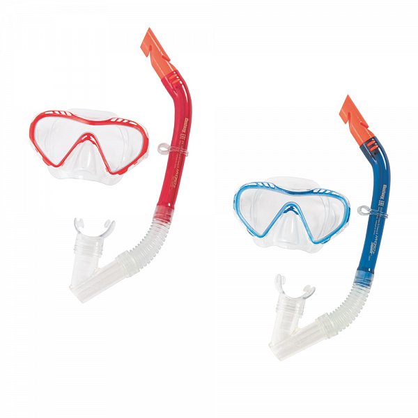 Bestway - Šnorchlovací set CLEAR SEA - brýle a šnorchl - modrá, červená