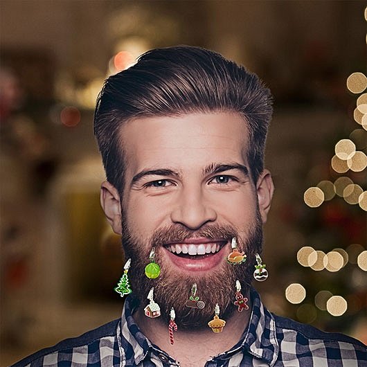 Gift Republic Fun Stuff - Vánoční ozdoby na vousy
