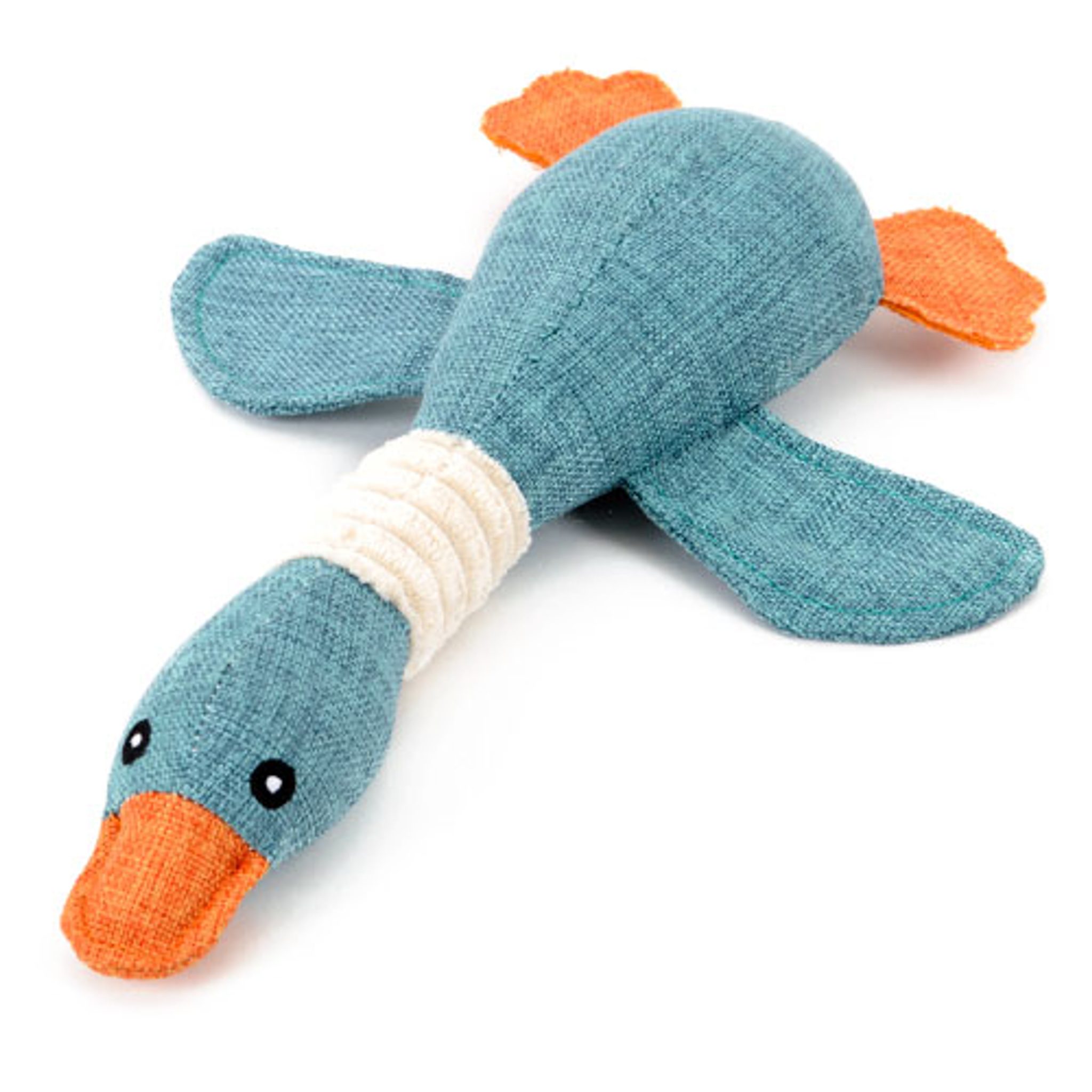 Reedog Plush Duck XXL, šustící plyšová hračka s pískátkem, 50 cm - Světle modrá