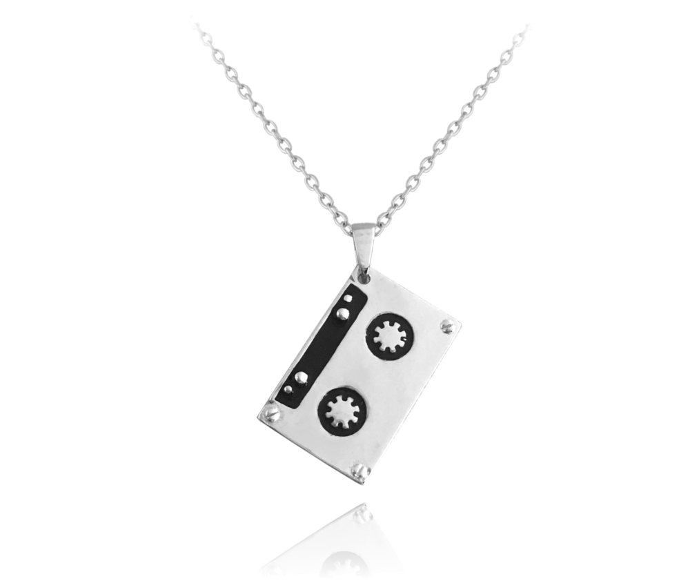 Retro stříbrný náhrdelník MINET KAZETA