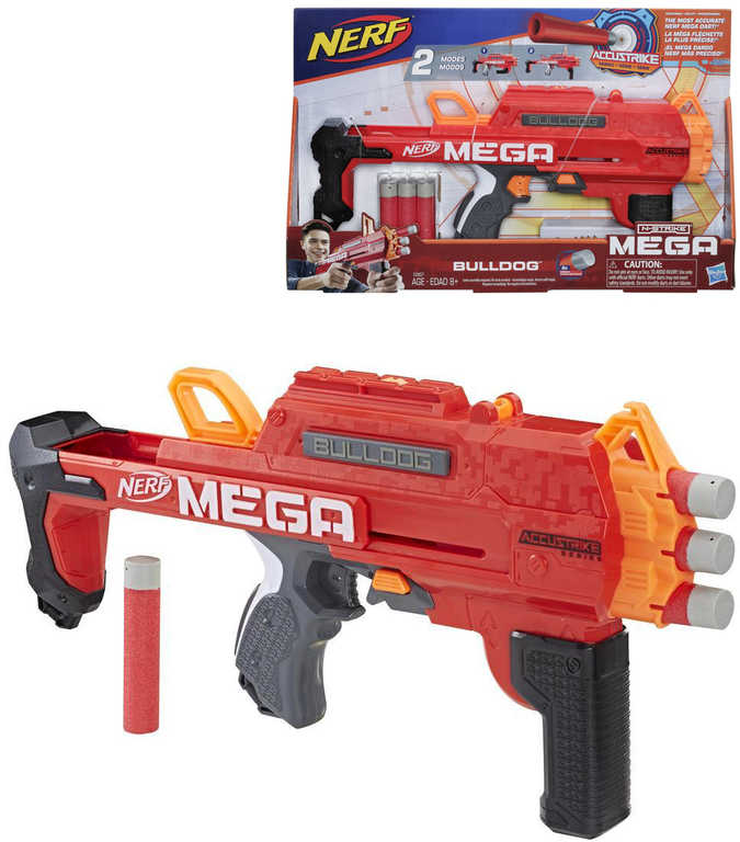 HASBRO NERF Mega Bulldog set blaster + 6 šipek AccuStrike