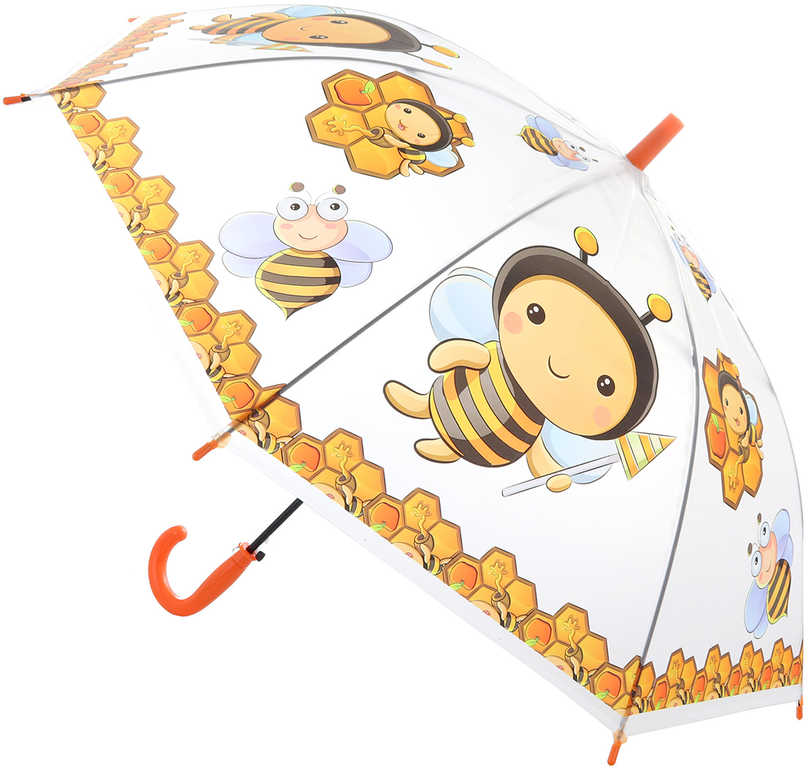 Deštník dětský holčičí průhledný Zvířátka vystřelovací různé druhy