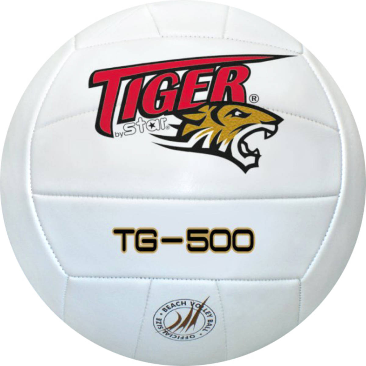 Míč volejbalový balon Super Touch vel. 5 bílý s grafikou Tiger