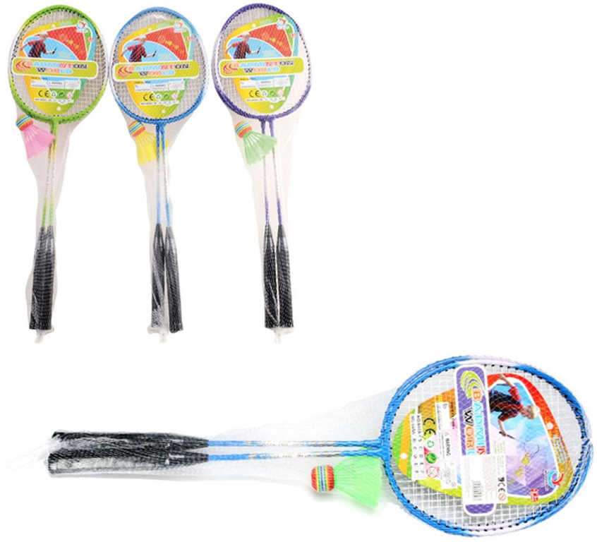 Badminton set 2 pálky s barevným košíčkem 3 barvy