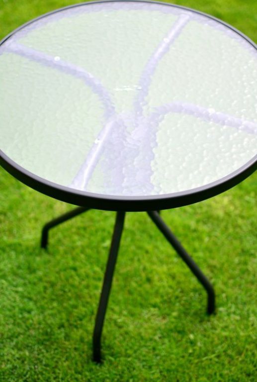 Zahradní stůl se skleněnou deskou ZWT-03 o 60cm