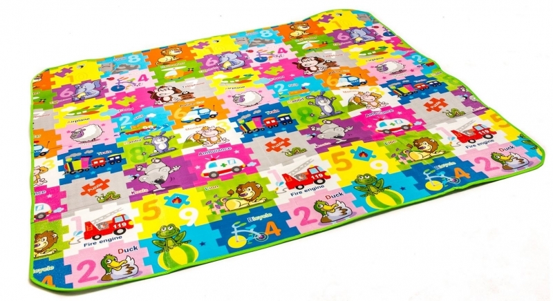 Pěnová hrací deka 200 x 180 x 0,5 cm - abeceda