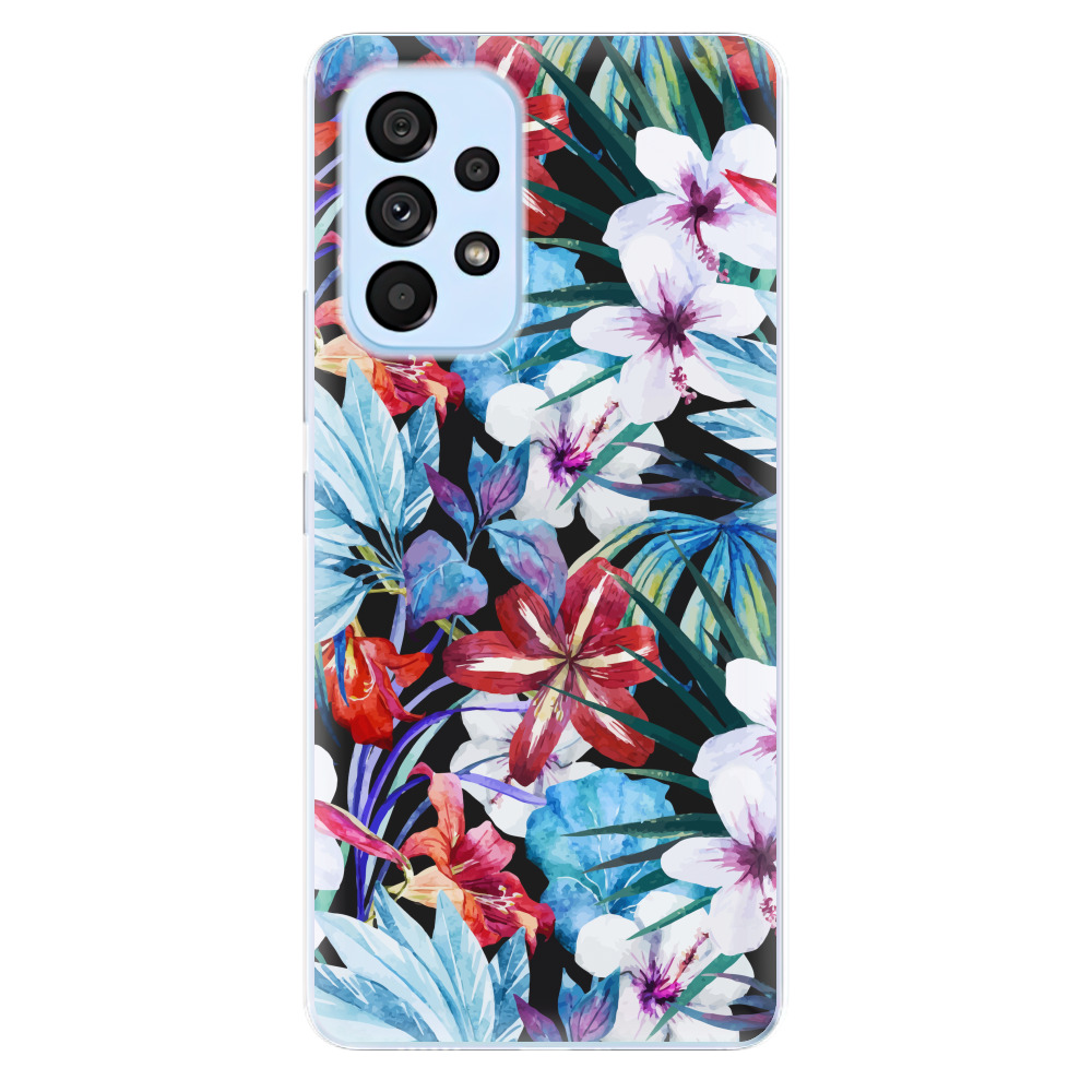 Odolné silikonové pouzdro iSaprio - Tropical Flowers 05 - Samsung Galaxy A73 5G