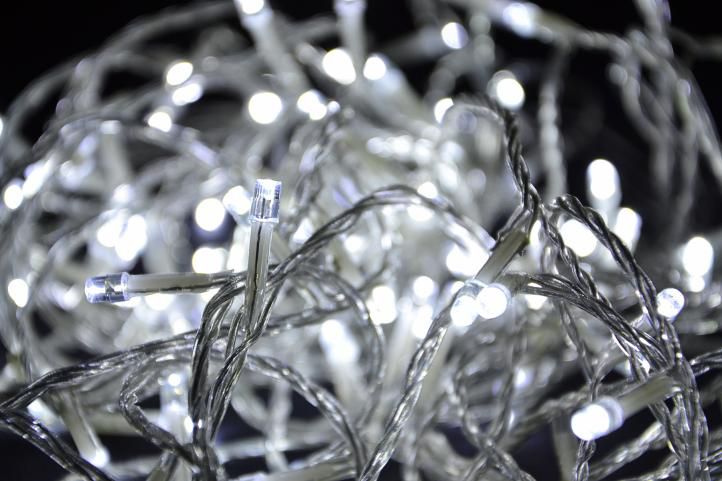 GARTH Vánoční LED řetěz 9 m, 100 diod, studeně bílý