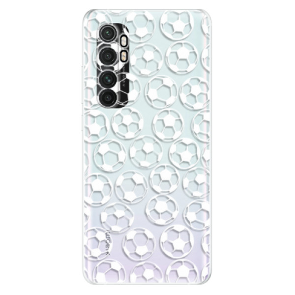 Odolné silikonové pouzdro iSaprio - Football pattern - white - Xiaomi Mi Note 10 Lite