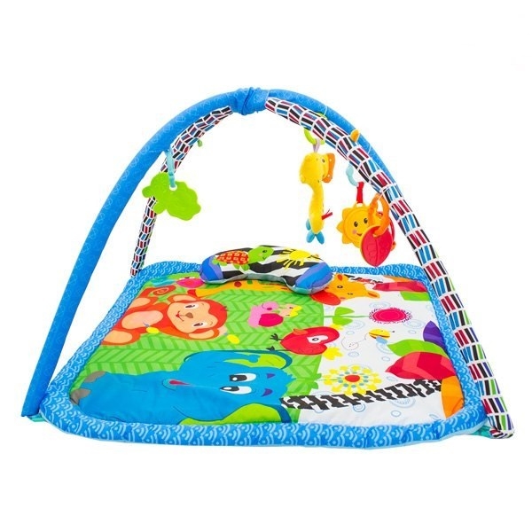 Euro Baby Hrací deka, podložka s melodií Safari - modrá