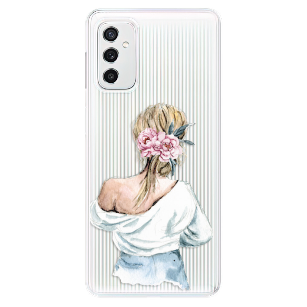 Odolné silikonové pouzdro iSaprio - Girl with flowers - Samsung Galaxy M52 5G