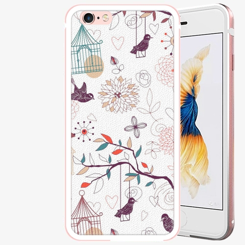 Plastový kryt iSaprio - Birds - iPhone 6/6S - Rose Gold