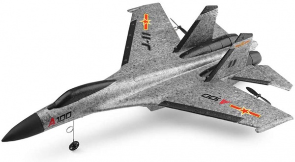 J-11 RC letadlo s 3D stabilizací a ovládanou výškovkou, 335mm, RTF, šedá