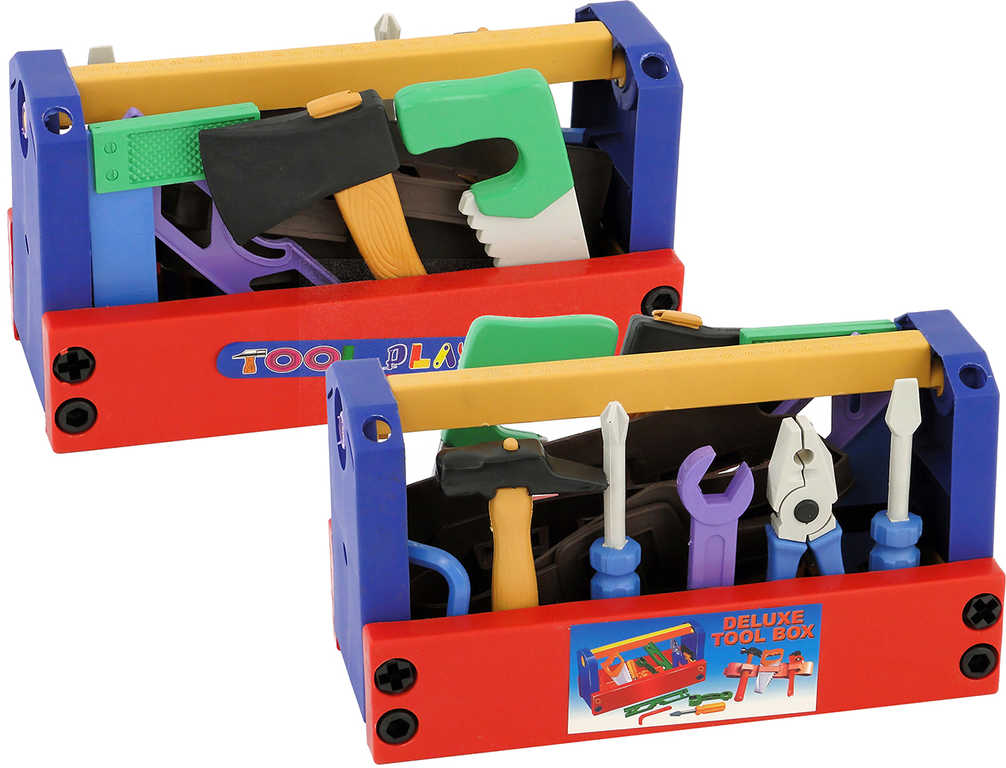 PL Pracovní nářadí dětské barevné set s pásem v přepravním boxu plast