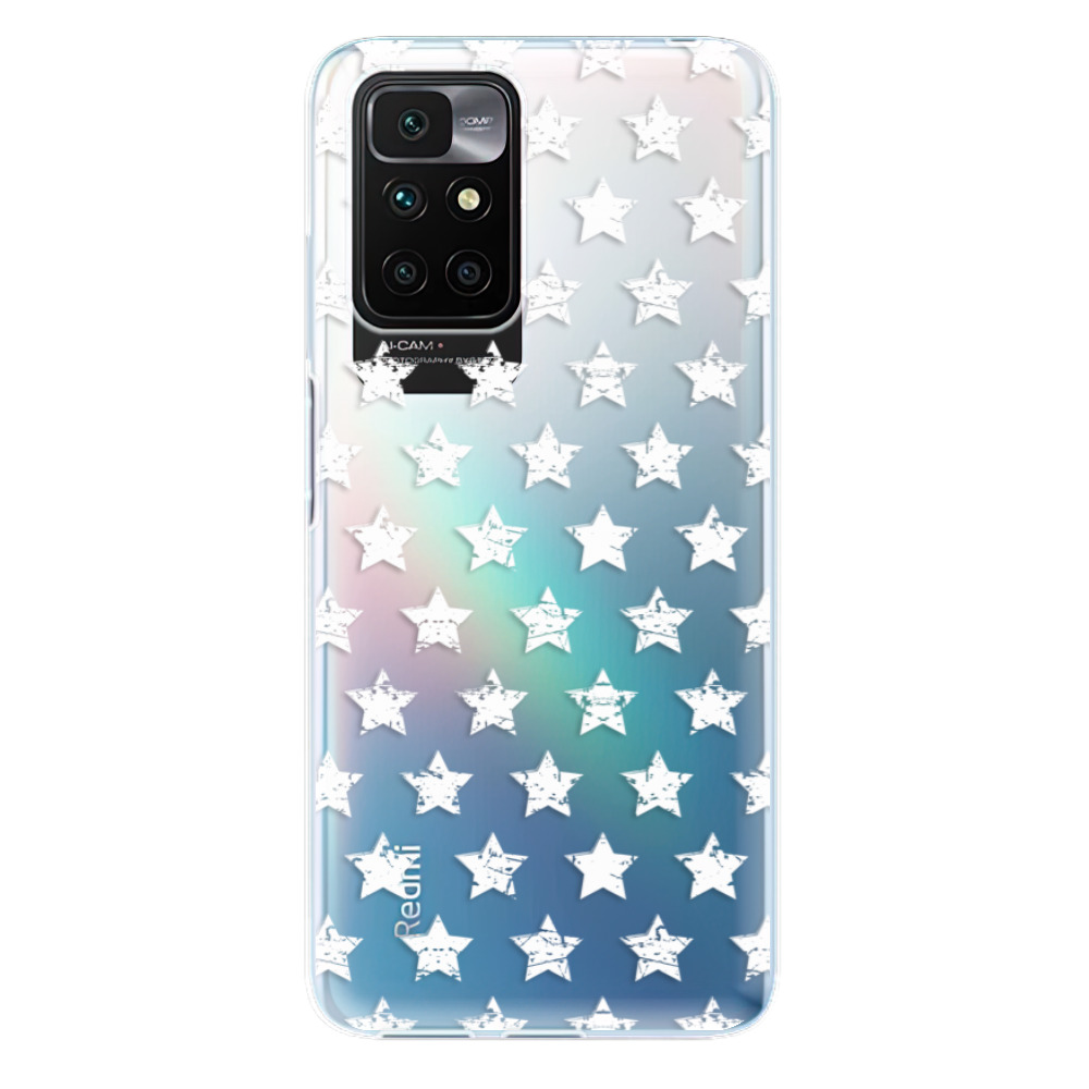 Odolné silikonové pouzdro iSaprio - Stars Pattern - white - Xiaomi Redmi 10