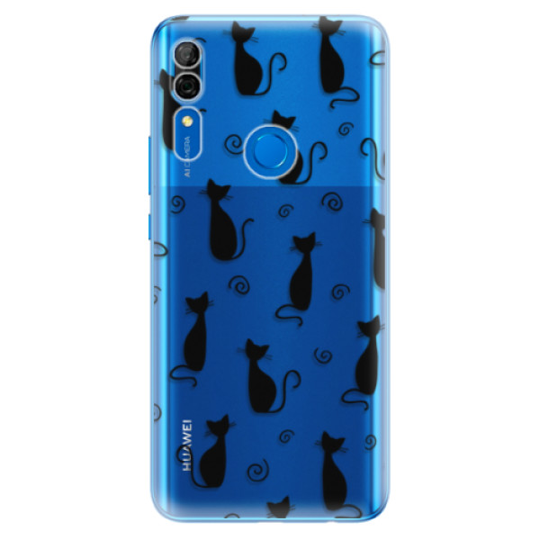 Odolné silikonové pouzdro iSaprio - Cat pattern 05 - black - Huawei P Smart Z