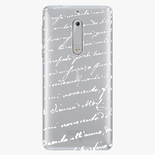 Plastový kryt iSaprio - Handwriting 01 - white - Nokia 5