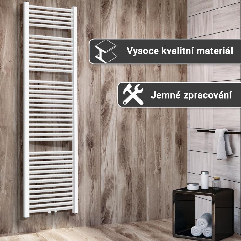 AQUAMARIN Vertikální koupelnový radiátor, 1800 x 600 mm