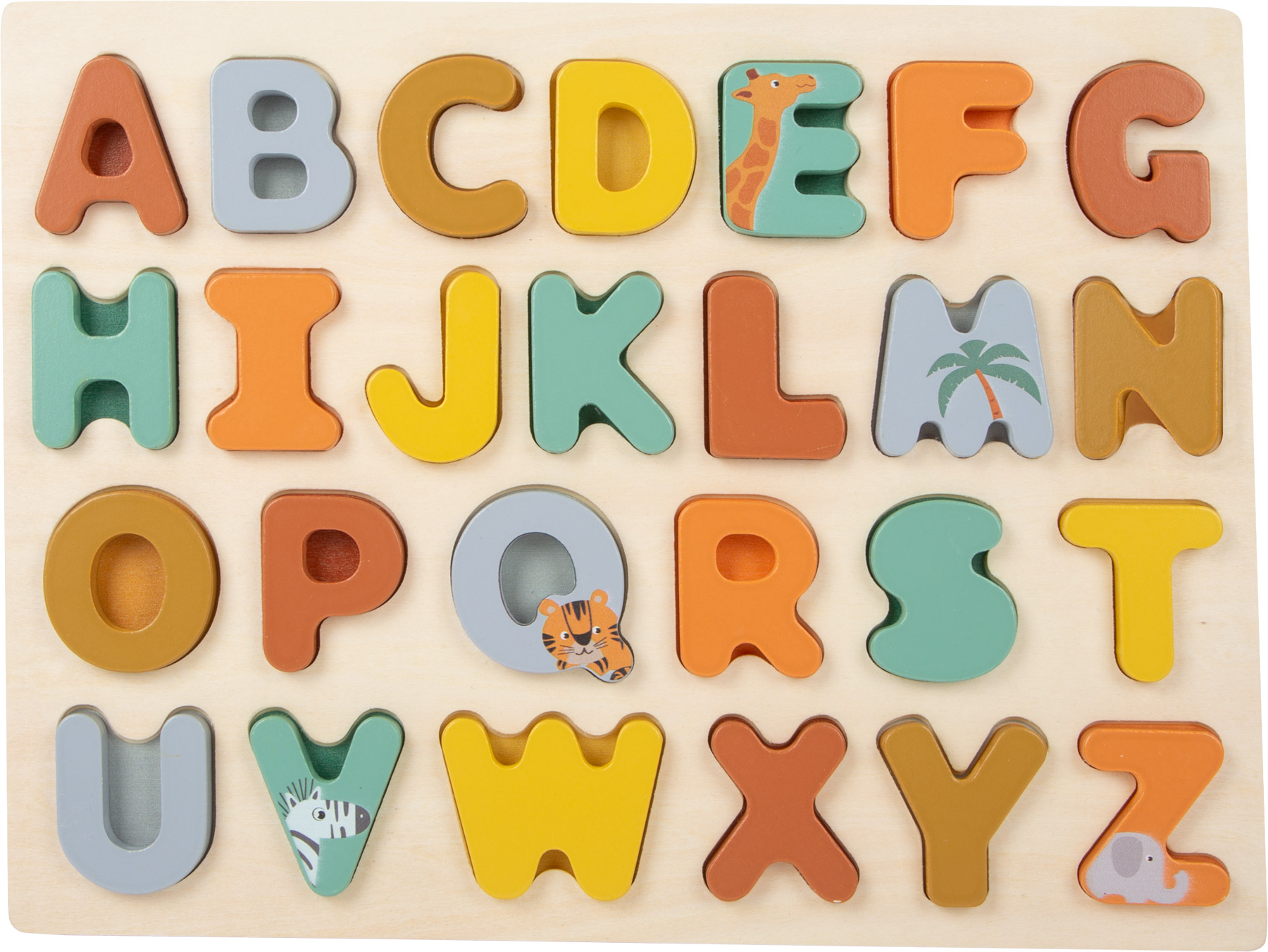 Small Foot Vkládací puzzle Safari abeceda