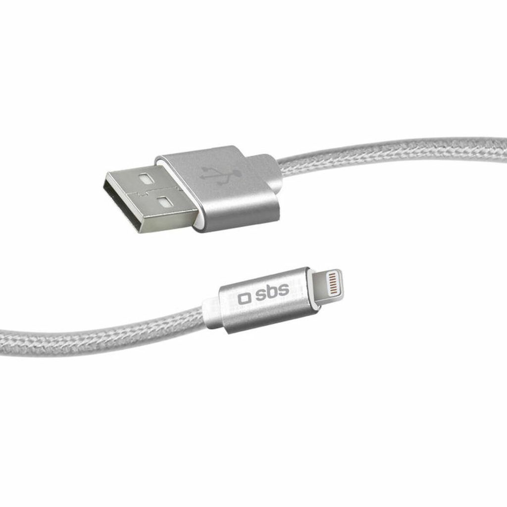 Kabel USB na Lightning SBS ‎TECABLEUSBIP5BS 1 m Stříbro
