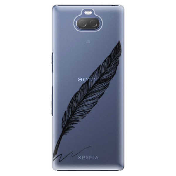 Plastové pouzdro iSaprio - Writing By Feather - black - Sony Xperia 10 Plus